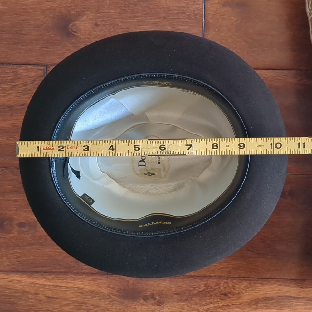 MEN'S VINTAGE DOBBS FELT BROWN FEDORA SIZE 6 7/8 - Picture 9 of 16